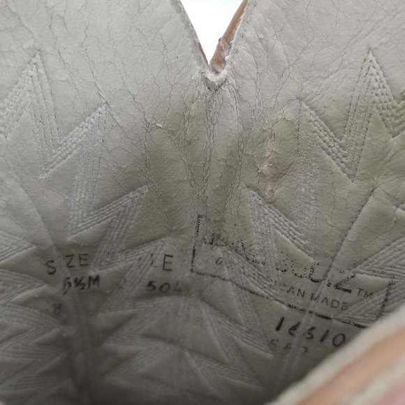 Jeenz Bootz Leather Hi Heel Boots Womens Size‎ 5.5M J504 USA Made Vintage - Picture 9 of 9